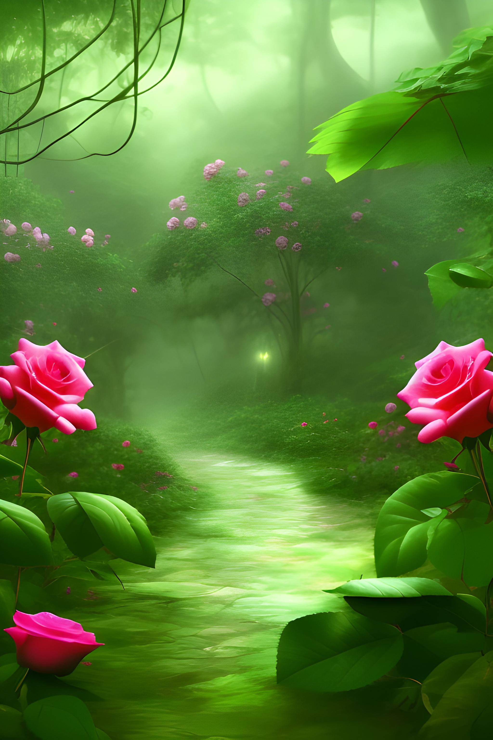 A beautiful rose in the jungle